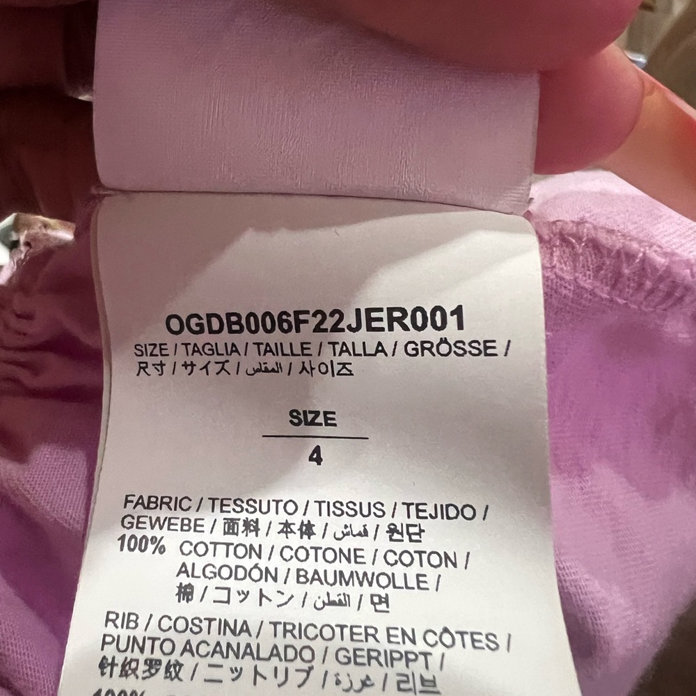 Off-White Pink Ruffled Short Sleeve Tee - Picture 7 of 7